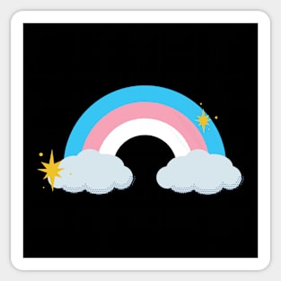 Trans Pride Retro Rainbow Sticker